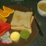 Urlaub: Green kiwi breakfast