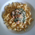 Nudeln mit Spinat-Lachs-Sauce