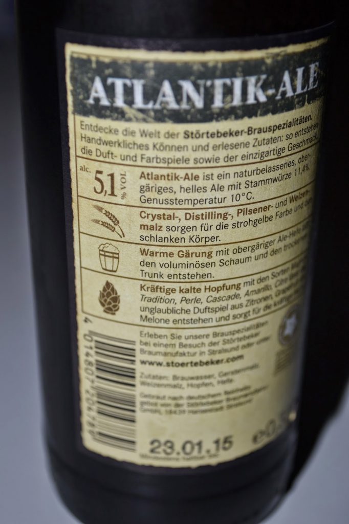 Rückseite des Craft Biers Atlantik-Ale