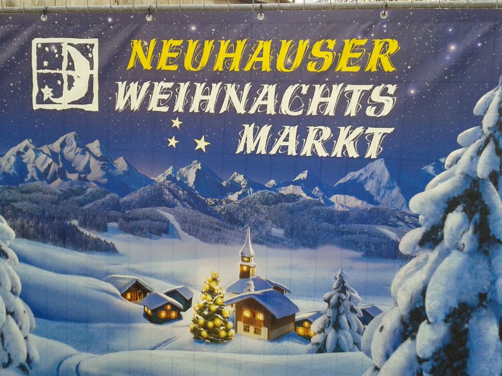 Schild Neuhauser Weihnachtsmarkt