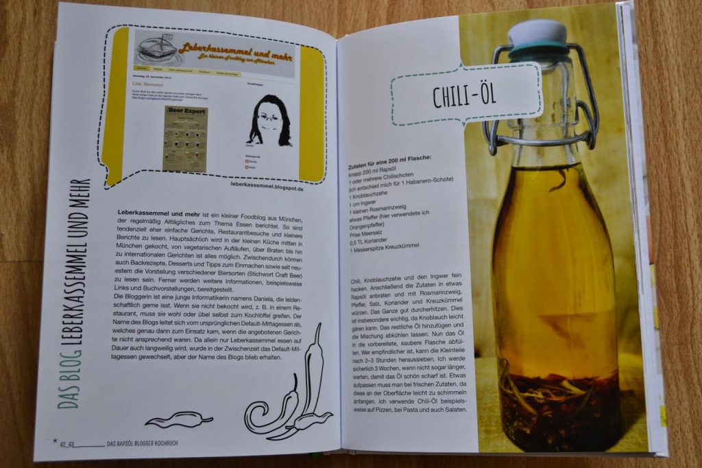 Mein Chili-Öl im Rapsöl Blogger Kochbuch