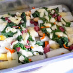 Gratinierter Spargel mit Spinat