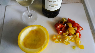 Leberkassemmel und mehr: Zucchini, Tomaten und Weißwein