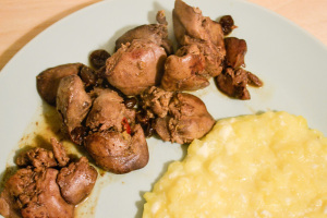 Leber mit Honig und Rosmarin