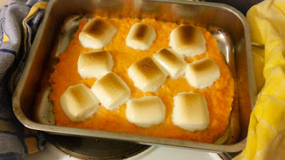 Süßkartoffel-Auflauf mit Marshmallows