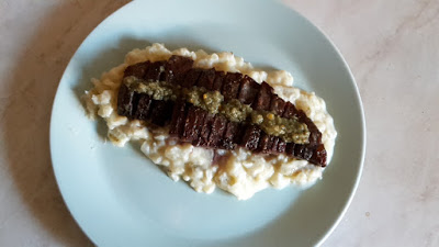 Flanksteak mit Mojo und Topinamburpüree