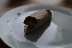 Burrito mit Spinat-Käse-Füllung